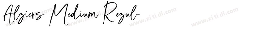 Algiers Medium Regul字体转换 Algiers Medium Regul字体转换
